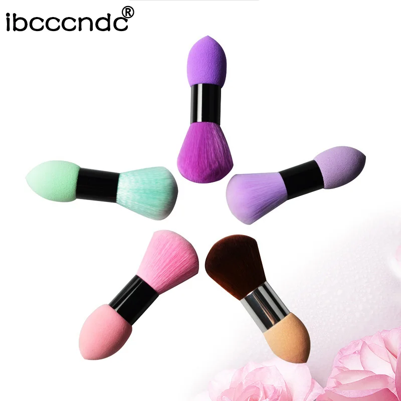 

1 pc Random Color Double Head Eyeshadow Brush 2 In 1 Portable Mini Makeup Brushes Sponge Eye Shadow Stick Make Up Tool