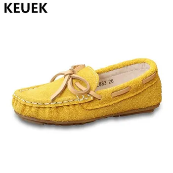 

New Spring/Autumn Genuine Leather Children Loafers Moccasins Boys Girls Breathable Baby Shoes Toddler Kids Leather Shoes 04