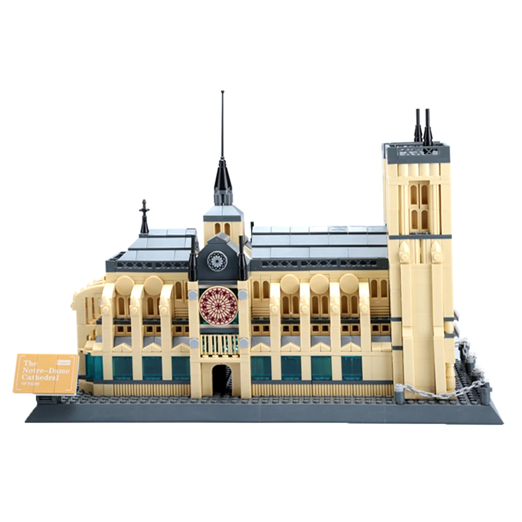 

1380 Pieces Plastic World Famous Building Blocks Kits Kids Educationa Puzzle Game Toy -Notre Dame Cathedral