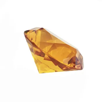 

Amber 50mm 1pcs Crystal Glass Diamond Paperweight For Five Star Hotel Decoration Big Sales