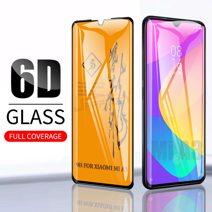

6D Full Glue Cover Tempered Glass For Xiaomi Mi A3 CC9e Protective Glass For Xiaomi Mi CC9 Screen Protector Protective Film