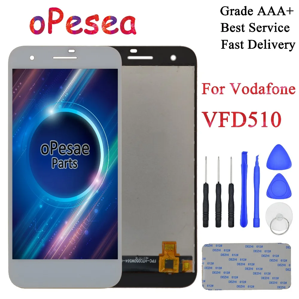 oPesea 5.0'' For Vodafone Smart E8 VFD510 VFD 510 LCD Display Panel Touch Screen Digitizer Glass Sensor Assembly