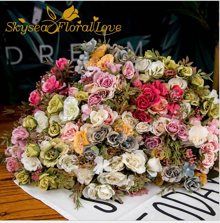 Real touch flower roses artificial flowers for wedding party home table