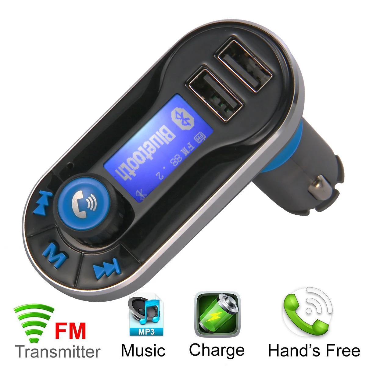 Phone Android Phone Radio Transmitter online buy wholesale phone radio transmitter from china bluetooth auto lcd car kit fm talking for mobile mp3 player usb aux