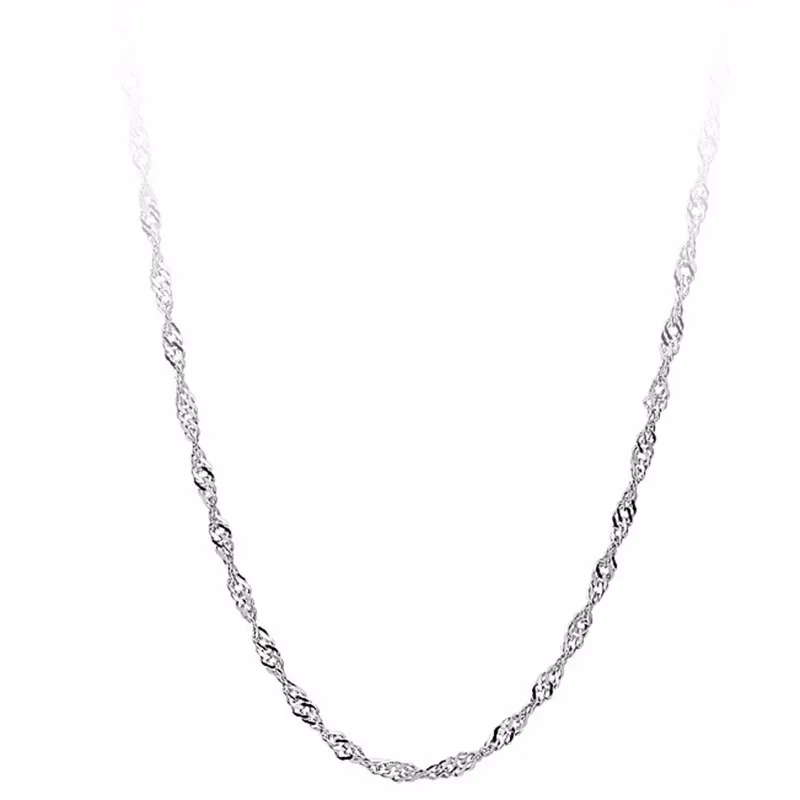 925 sterling silver water wave chain necklace (1)