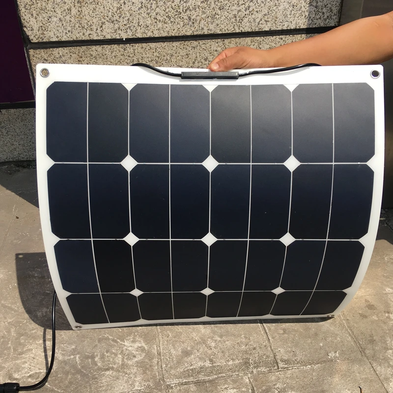 Sunpower 18V 50W Flexible Solar Panel Solar Modules for 12V Battery 50W Solar Charger Solar Cell Factory Price Drop Shipping