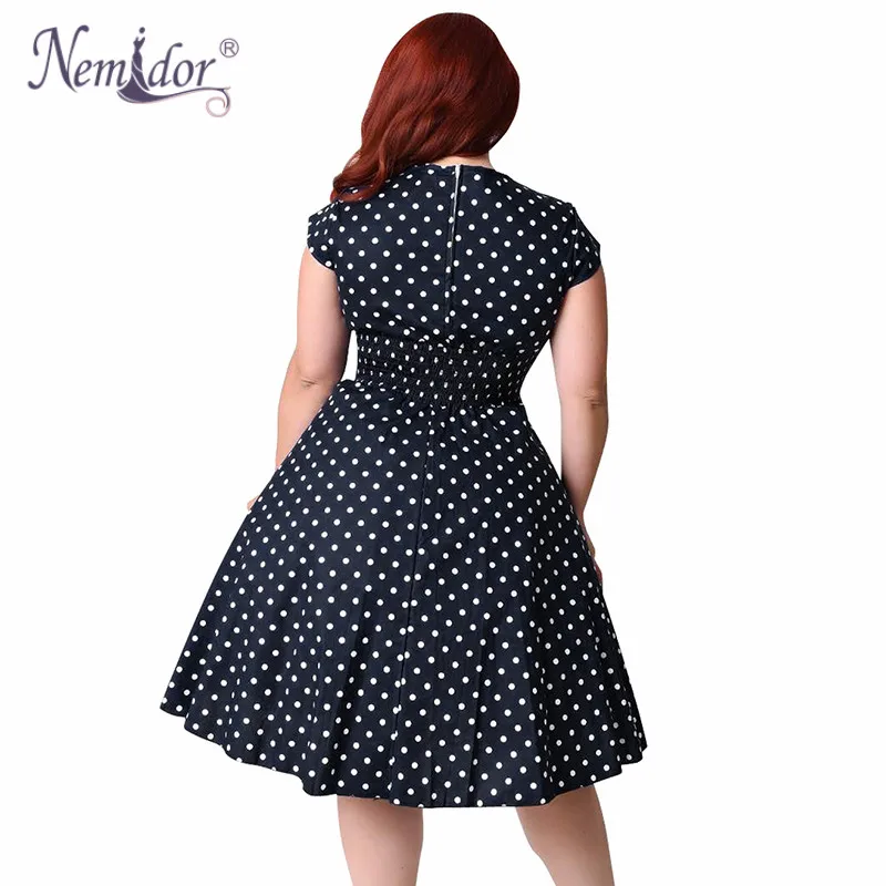 Nemidor Plus_Size_1950s_Style_Polka_Dot_Swing_Dress (2)