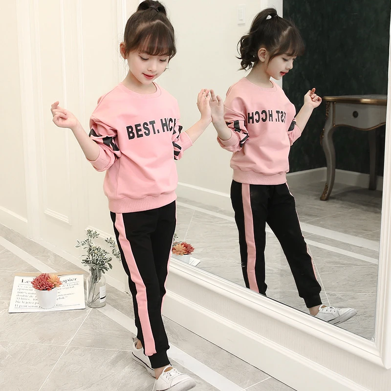 

Girls Autumn Suit 2019 New Korean Version of Autumn Fashion Children's Wear Two Sets of Tide Clothes 8 Children Clothes