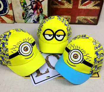 

20Pcs mixed Cartoon Despicable me Child Baseball Caps outdoor Girls Sun Visor Hat Caps party gifts SM835