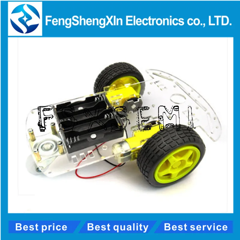 

Smart Car Kit 2WD Smart Robot Car Chassis Kits with Speed Encoder and Battery Box for arduino Diy Kit