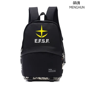

Cool school backpack anime game fans Gundam backpack Mobile suits Gundam EFSF ZICK ZION! concept daily use nylon backpacks NB175