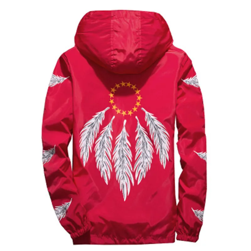 

Yizlo Feather Wing Jacket Windbreaker Men Women Jaqueta Masculina Spring Autumn Japan Korea College Jackets