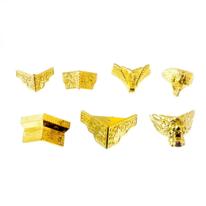 

Free shipping 4Pcs Gold tone Jewelry Gift Box Wood Case Decorative acrylic Feet Leg Corner Protector