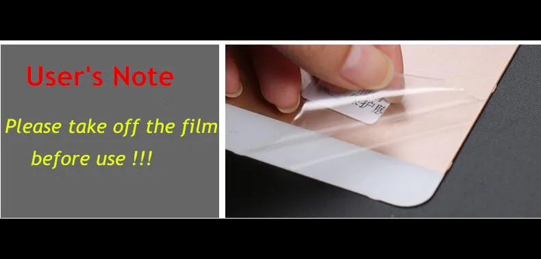 Please take off the film before use