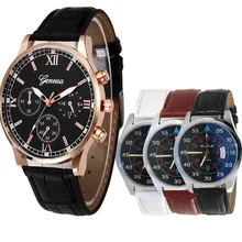 OTOKY Ретро дизайн кожаный ремешок аналог, кварцевый сплав часы 1,11