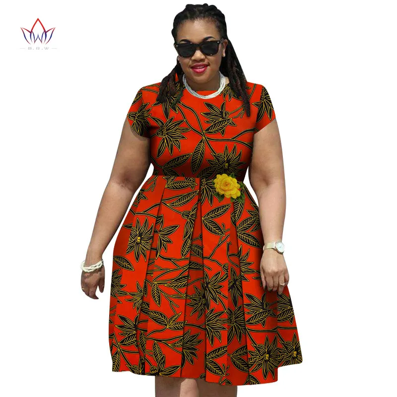 Модные новые африканские платья с принтом для женщин Bazin Riche традиционная африканская женская одежда элегантное женское платье больших размеров Wy4350