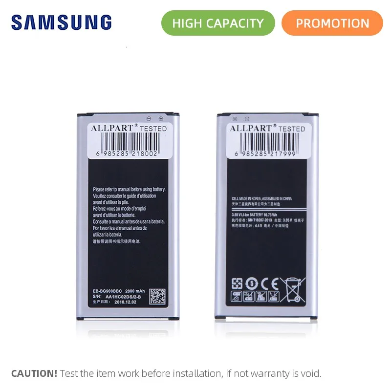 Original Battery For Samsung Galaxy S5 Battery G900S G900F G900M G9008V