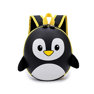 Детский рюкзак 3D mochila escolar menino, новинка, EVA Penguin, школьный рюкзак с жестким корпусом, милый мультяшный мини-рюкзак для детей, милые сумки - Цвет: Черный