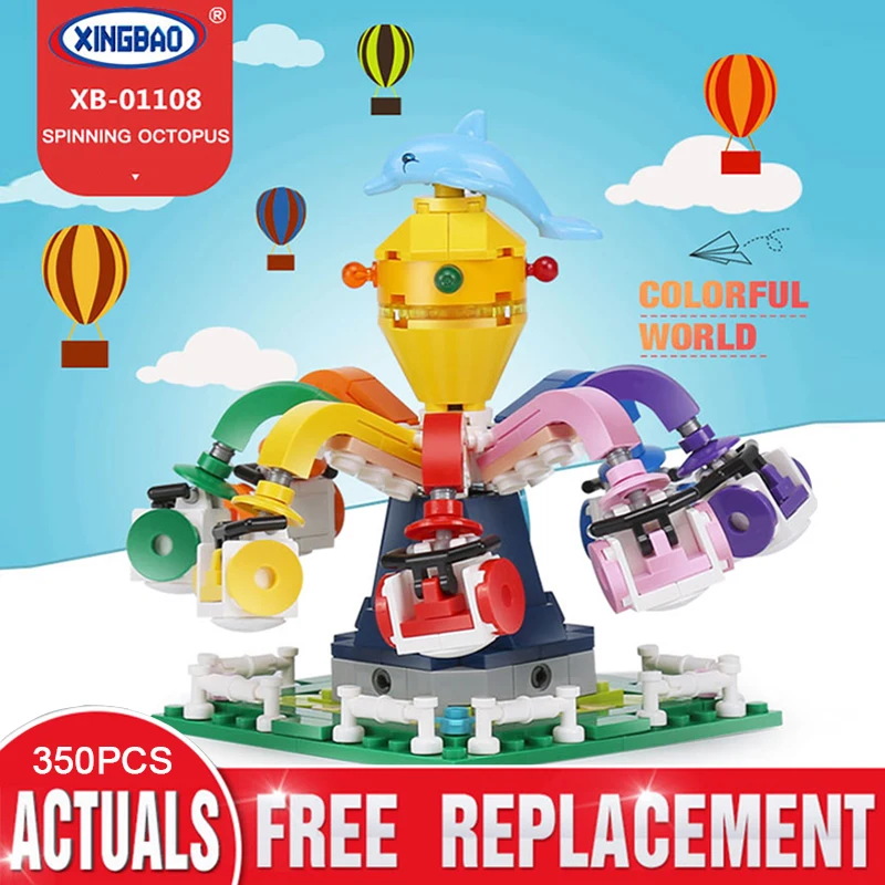 

XINGBAO 01108 The Spinning Octopus Set Colorful World Building Blocks Bricks Assembled DIY Birthday Educational Toys Funny Gifts