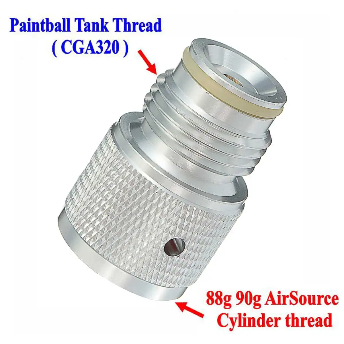 88 г или 90 г 3 унции Airsource Предварительно заполненные СО2 картриджи цилиндр для пейнтбольного бака Резьбовой Адаптер преобразует подходит для пейнтбольного бака