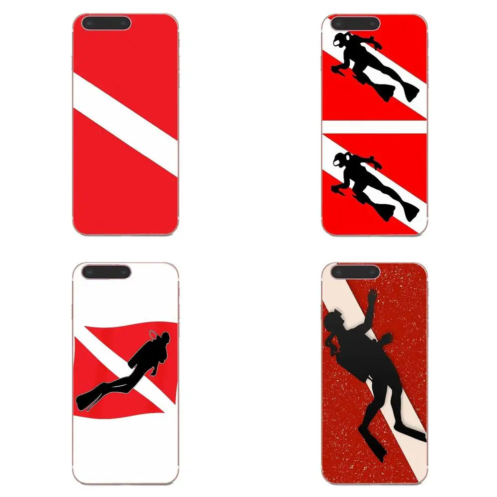 

Diver Down Scuba Flag Colorful Phone Accessories Case For Samsung Galaxy Note 5 8 9 S3 S4 S5 S6 S7 S8 S9 S10 mini Edge Plus Lite