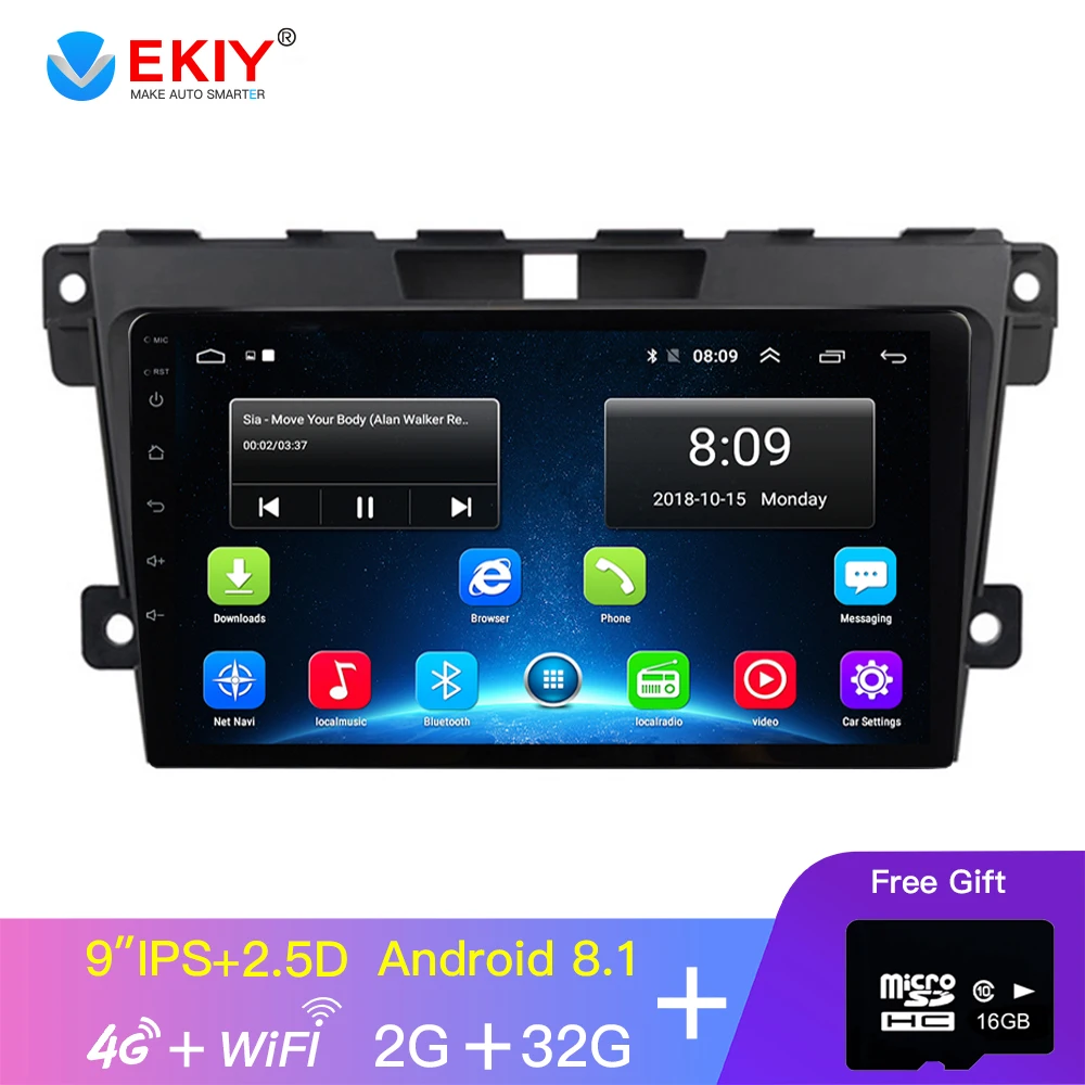 

EKIY 9'' IPS Car Radio Android 8.1 Car Multimedia Video Player Navigation GPS For Mazda Cx-7 Cx7 Cx 7 2008-2015 2 Din Stereo