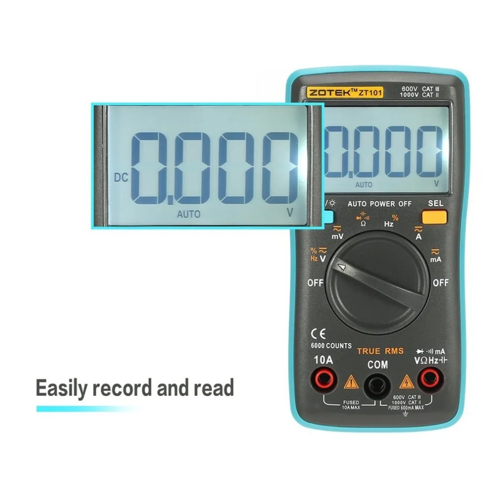 ZT101 мультиметр тестер цифровой RM101 multimeter щупы для мультиметра mastech транзистор