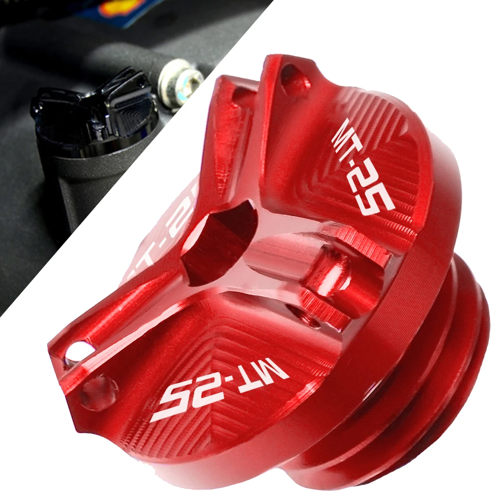 

New Aluminum Motorcycle Accessories Engine Oil Cup Plug Sump Nut Cup Plug Oil Fill Cap For YAMAHA MT-25 MT25 MT 25 2005 2006