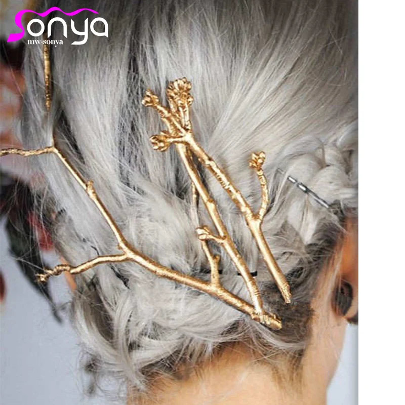 3 unids/set de joyería de moda de ramas de árbol horquillas Clips de pelo para las mujeres pinzas de pelo 4H3010 3 unids/set de joyería de moda de ramas de árbol horquillas Clips de pelo para las mujeres pinzas de pelo 4H3010