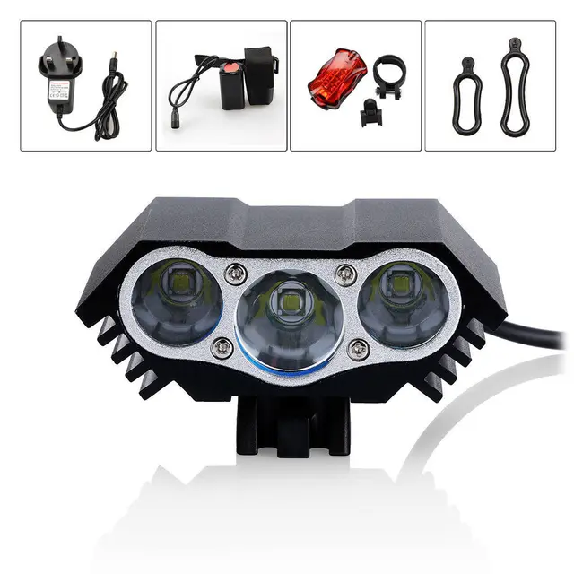 Best Price Bicycle Light Bike LED Front Light Mtb Bicycle Handlebar Head Light Lamp with Cycling Tail Light Cycling Accessories