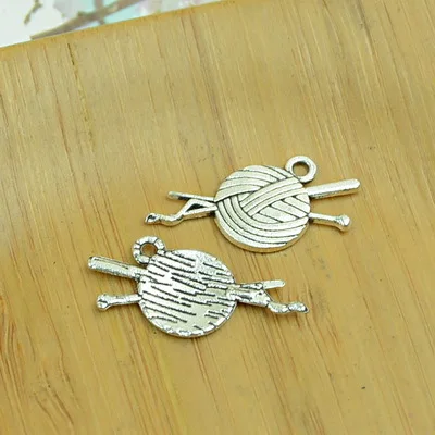

free shipping 200pcs/lot A1381 antique silver Woolen shape alloy charm pendant fit jewelry making 25.6x11.3mm wholesale