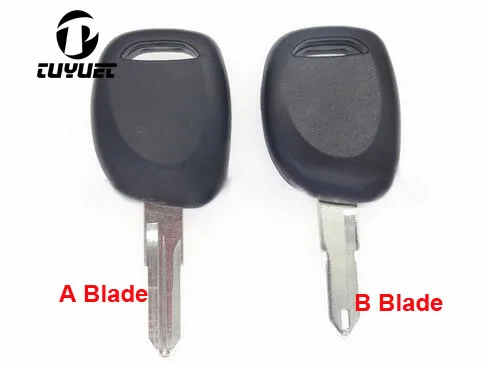 10PCS Replacement Car Key Blanks for Renault Transponder Key Shell Uncut Blade Case