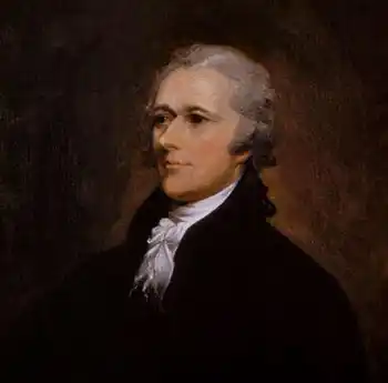 

Artist Hand-painted Original Oil Painting 24x24iin on Canvas : Alexander Hamilton .