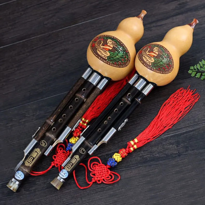 Chinese Flute Hulusi Ethnic Gourd Flauta Bamboo Pipes cucurbit