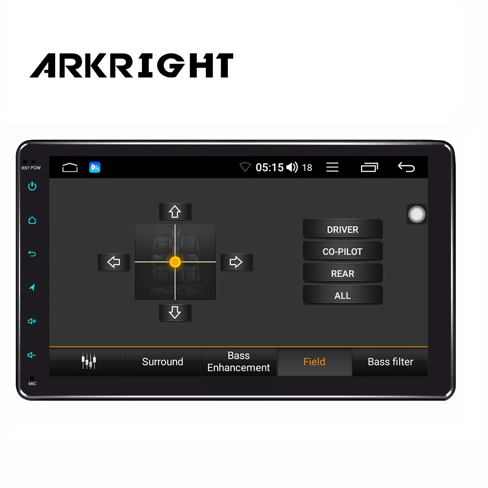 Excellent ARKRIGHT 9" 1 Din Car Radio Auto Android 8.1 Octa Core Wifi GPS Navigation Multimedia Player/auto player DSP IPS Screen 4G 5