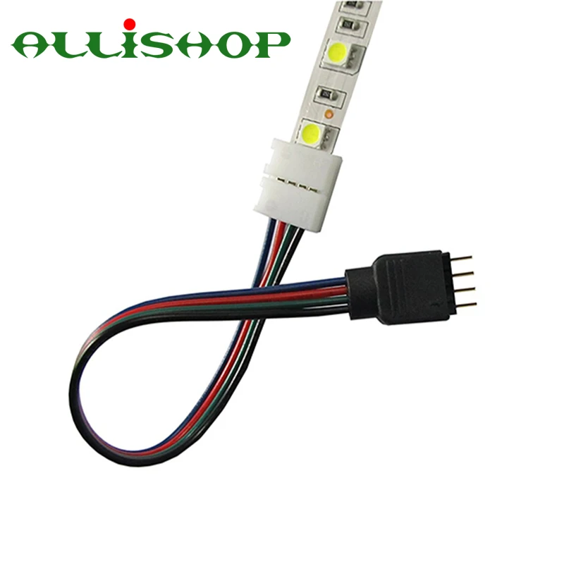 1 pcs 15cm 5050 RGB 4 pin LED Strip Light connectors Strip to Power Adaptor 4 Conductor