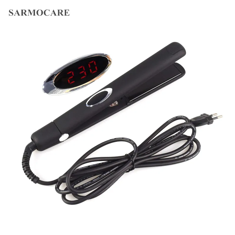 

SARMOCARE 1 inch tourmaline ceramic hair straightener 360 degrees swivel cord hair straightener 110v-220v