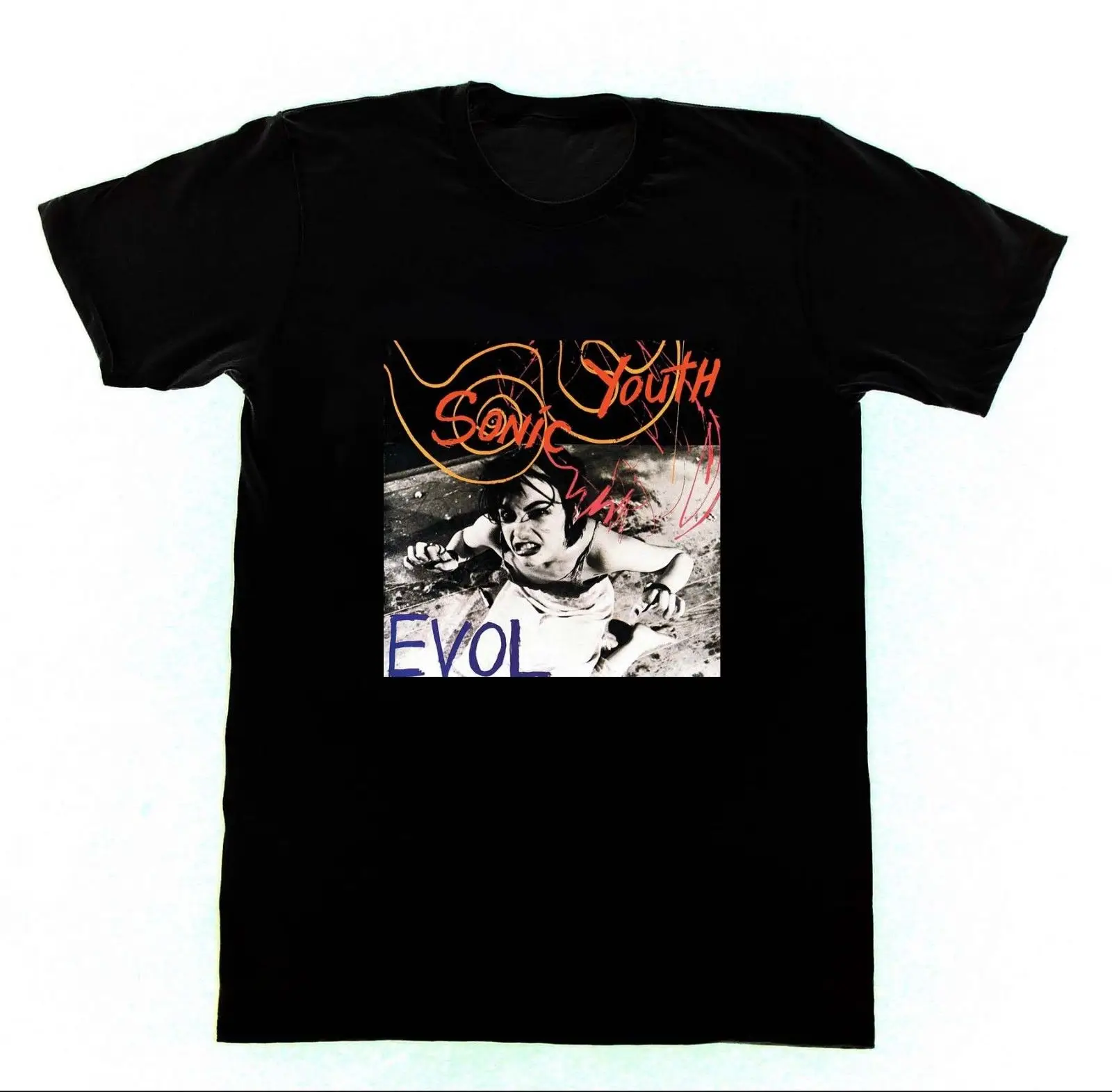 

Sonic Youth Evol T Shirt Lydia Lunch Noisecore Short Sleeves Cotton T-Shirt Fashion Men Short Sleeve Original