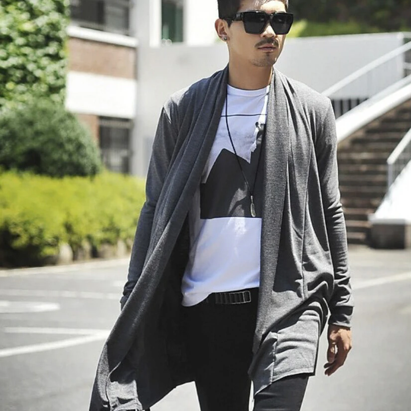 メンズ春夏tシャツ パーソナリティ ロングカーディガン パンクマントカーディガン 韓国ファッション ゴシック服 Fashion T Shirt Summer Menlong T Shirt Aliexpress