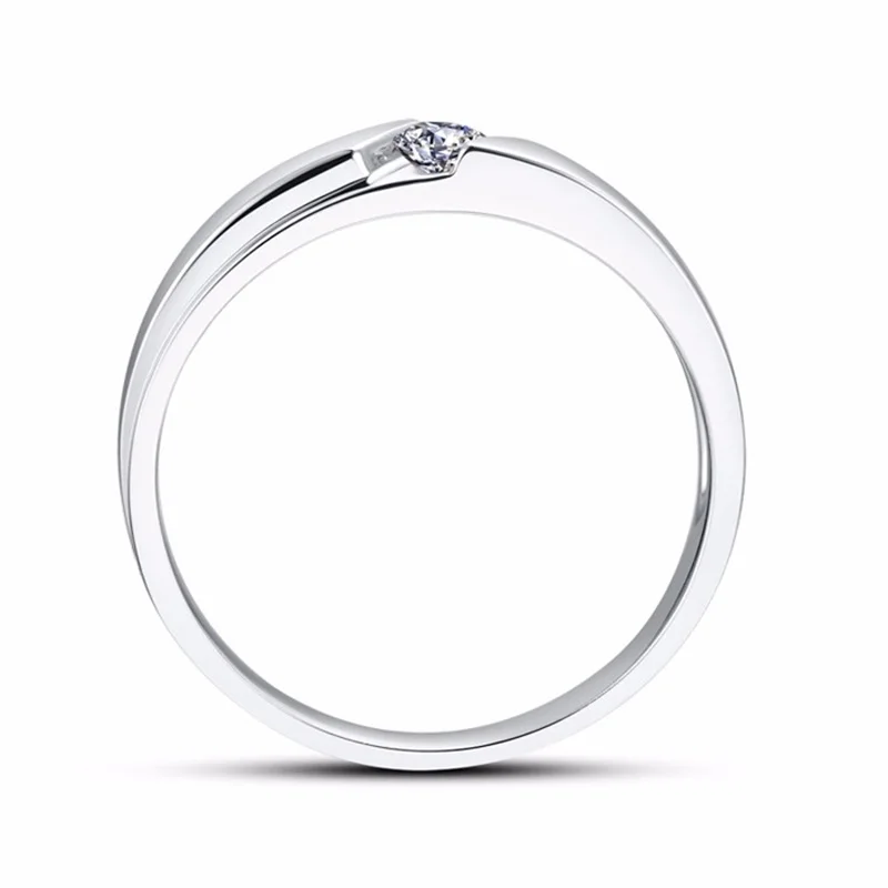 Have Silver Certificate YHAMNI Solid 925 Sterling Silver Rings for Man Original Jewelry SONA CZ Stone Engagement Wedding Rings