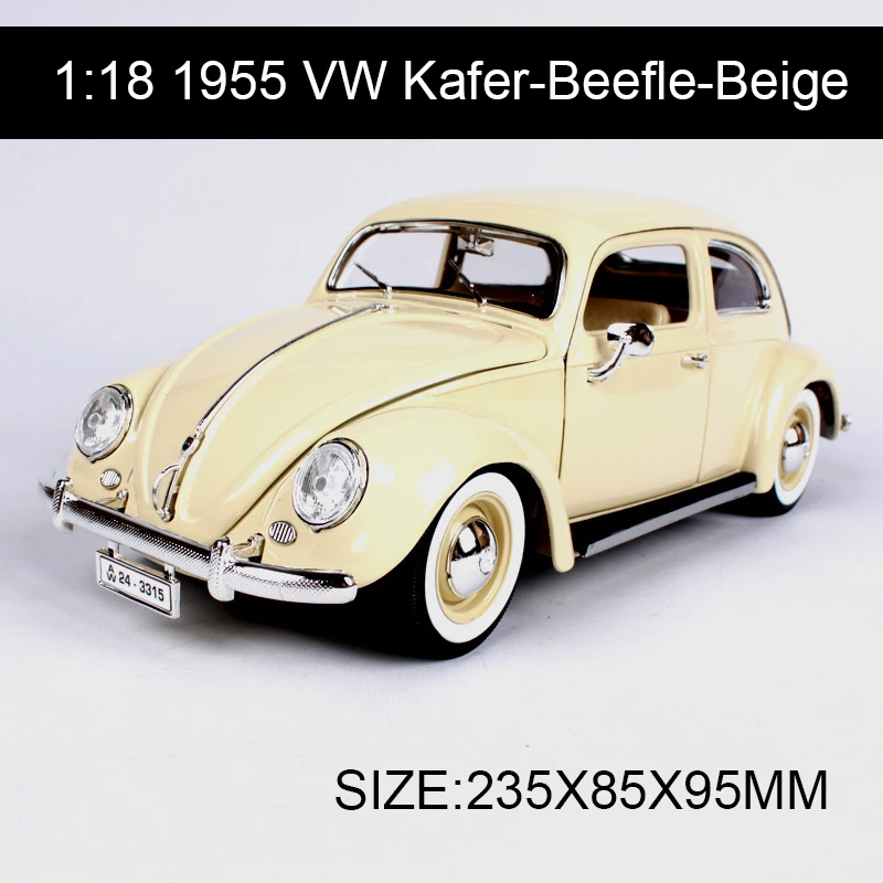 1:18 Литой автомобиль 1955 VW Kafer-Beefle классические автомобили 1:18 металлический автомобиль коллекционные модели игрушки для коллекции подарков