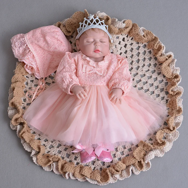 

55cm Full Silicone Reborn Girl Baby Doll Toys Realistic Newborn Princess Babies Doll Lovely Birthday Gift Present bathe bonecas