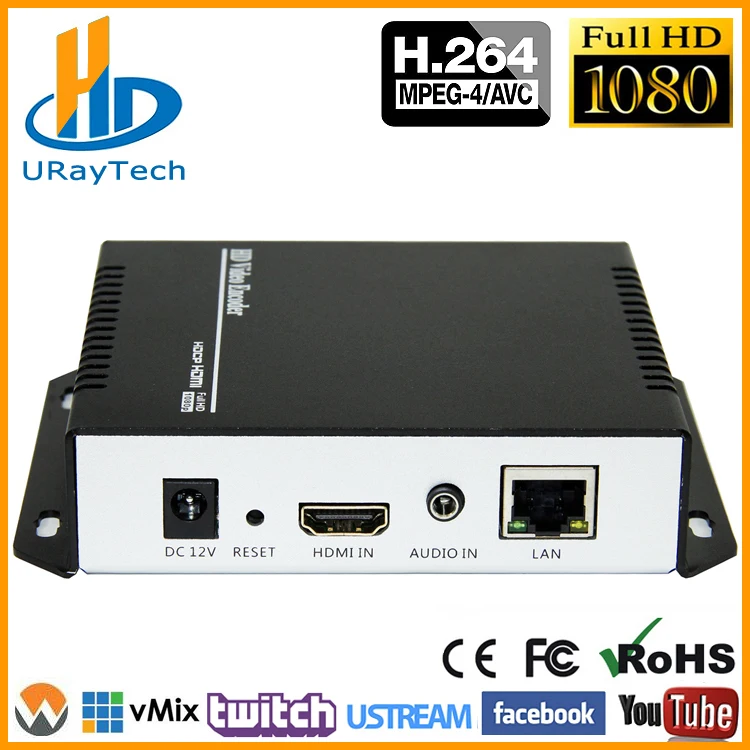URay MPEG4 HDMI To IP Live Streaming Video Encoder H.264 RTMP Encoder HDMI Encoder IPTV H264 With HLS HTTP RTSP UDP URay MPEG4 HDMI To IP Live Streaming Video Encoder H.264 RTMP Encoder HDMI Encoder IPTV H264 With HLS HTTP RTSP UDP