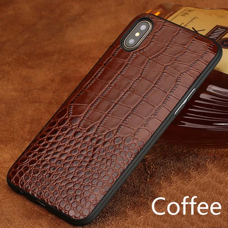Чехол для мобильного телефона с узором «крокодиловая кожа» для xiaomi 8, защитный мягкий чехол для мобильного телефона, все включено - Цвет: coffee