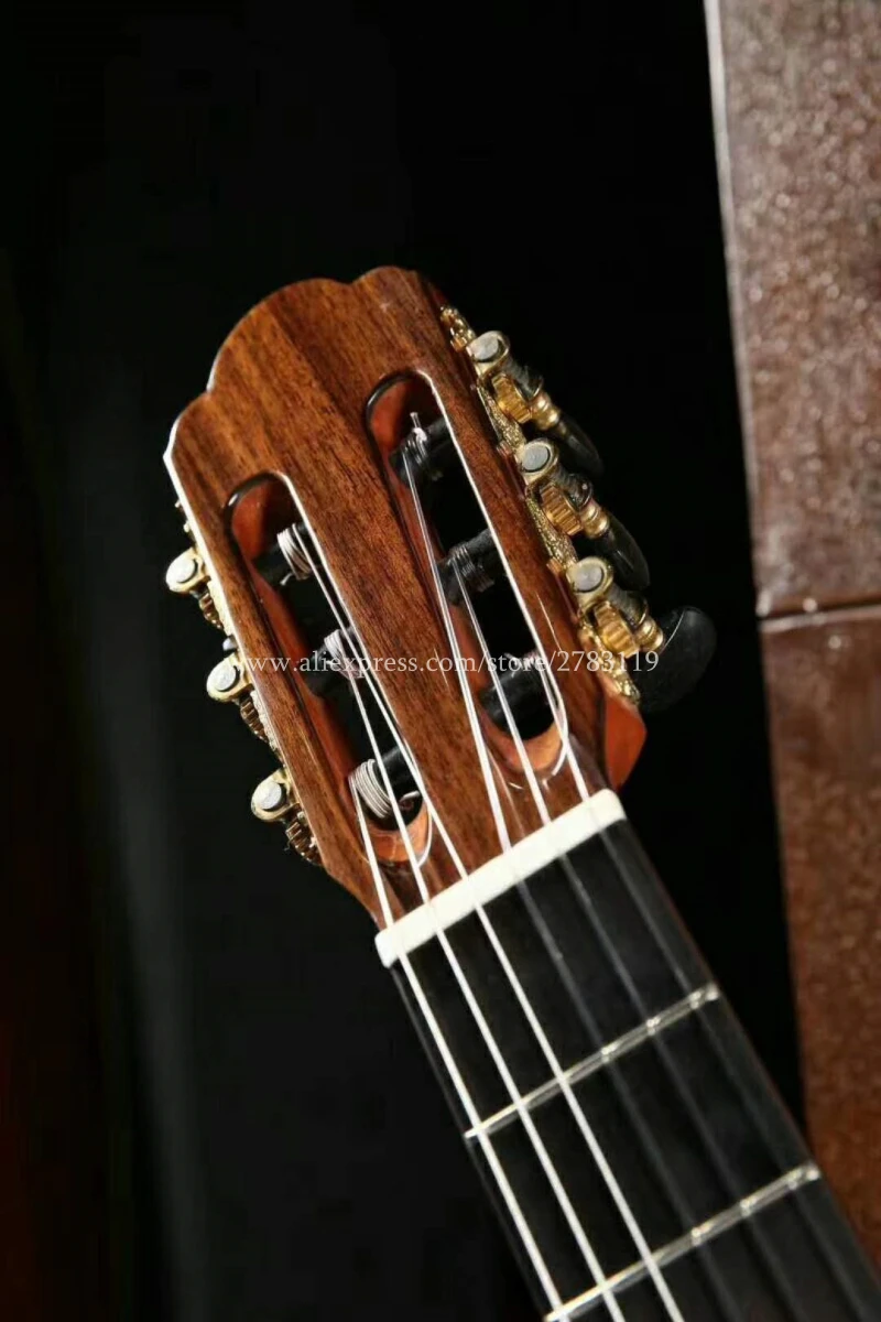 39 inch Handmade Spanish guitar,Finlay SOLID Cedar /Rosewood classical guitar with Nylon string,Acoustic guitarras+hard case