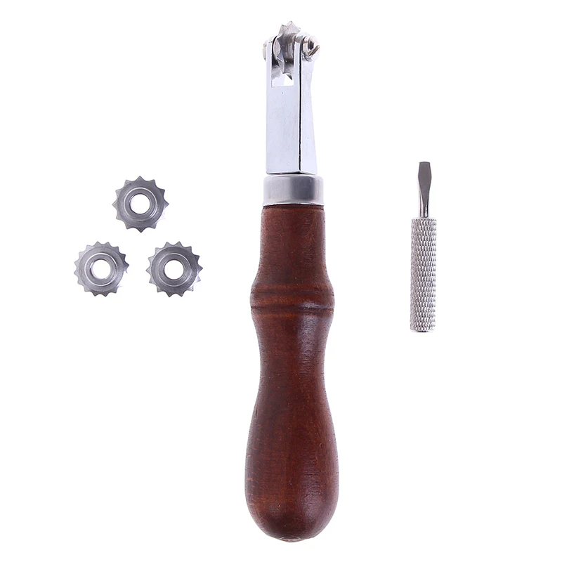 

3/3.5/4/5mm DIY Leather Craft Tools Leather Marking Spacings Kit Spacer Punching Wheel Embossing System Set