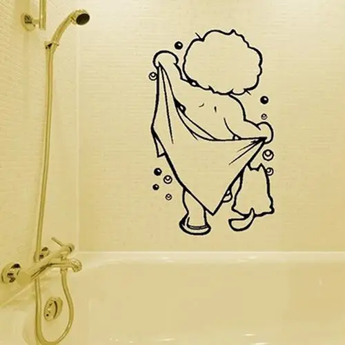 Kids Bath Shower Bubble Bathroom Wall Sticker Mural DIY Decal Washroom