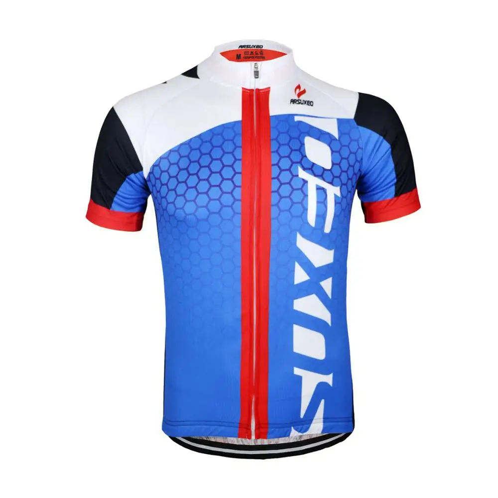 blue shirt Arsuxeo, для мужчин, для велоспорта футболка с коротким рукавом MTB из Джерси для езды на велосипеде велосипед Спортивная футболка для скоростного спуска велосипедная Одежда MTB форма - Цвет: blue shirt
