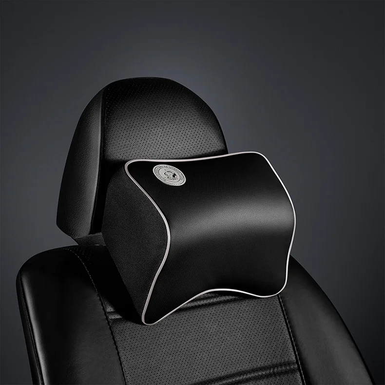 Высокое качество, автомобильное сиденье, мягкая полиуретановая подушка для шеи, подголовник, автомобильный Стайлинг для hyundai Mazda LADA BMW Toyota Audi Sline JMD, аксессуары для сидений - Цвет: Black - Gray line