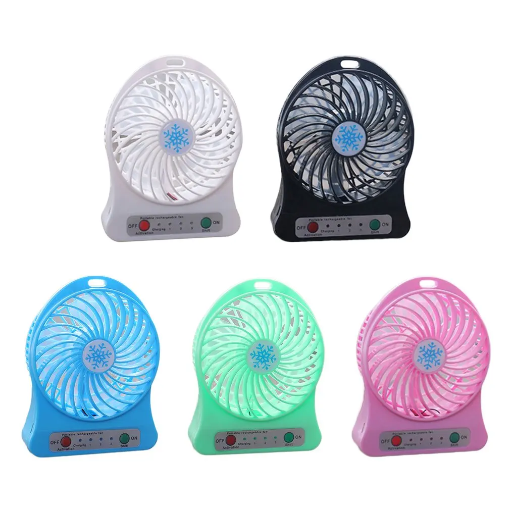 

Mini Outdoor LED Light Fan Air Cooler Desk USB Fans Portable Cooling Rechargeable For PC Computer Best Gift 2018 New